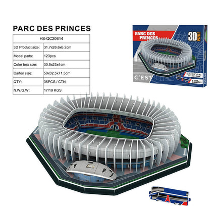 Football Puzzle 3D Model PSG Stadium -Parc des Princes