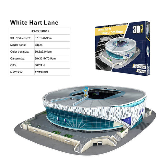 Football Puzzle 3D Model Tottenham Hotspur Stadium -White Hart Lane