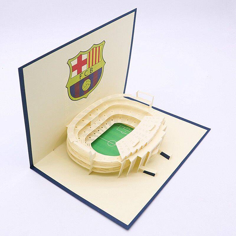 3D Greeting Card of Barcelona's Camp Nou Stadium