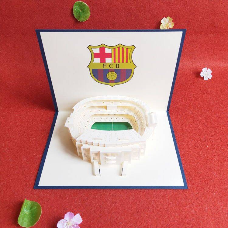 3D Greeting Card of Barcelona's Camp Nou Stadium