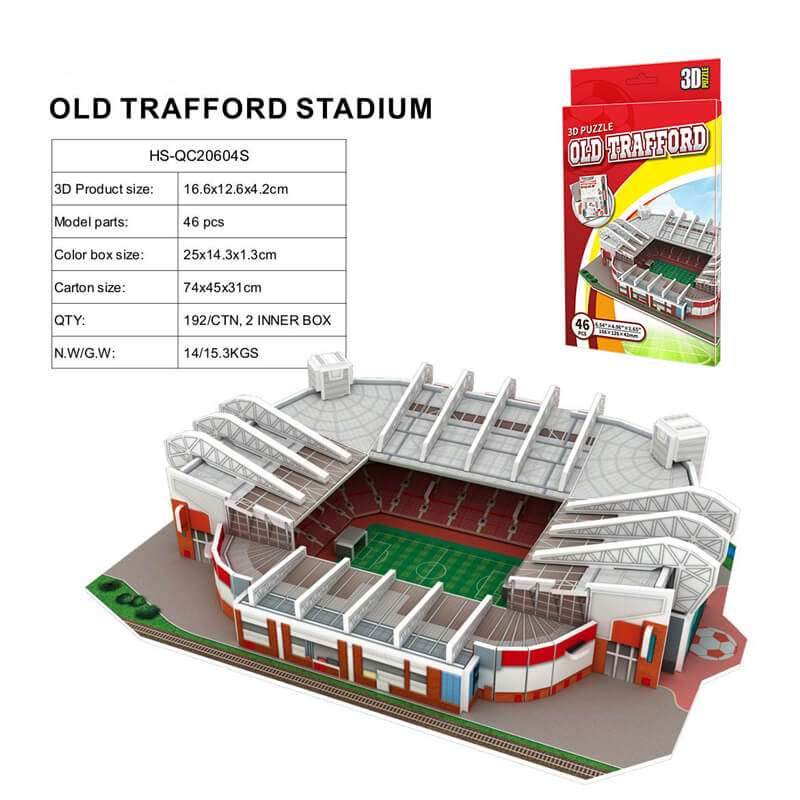 Football Puzzle 3D Model Manchester United Stadium -Old Trafford