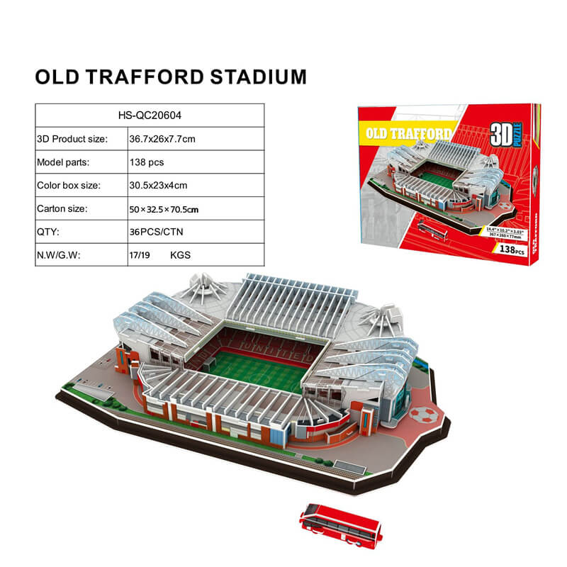 Football Puzzle 3D Model Manchester United Stadium -Old Trafford