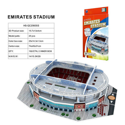 Football Puzzle 3D Model Arsenal Stadium -Emirates