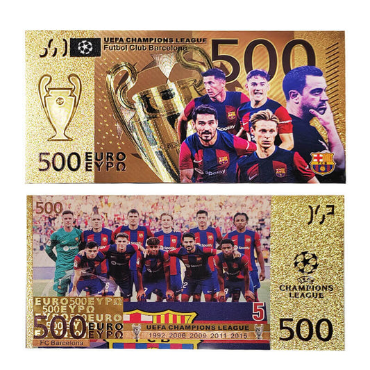 Barcelona Soccer Commemorative Banknote Collection Card