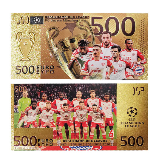 Bayern Munchen Soccer Commemorative Banknote Collection Card