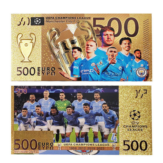 Manchester City Soccer Commemorative Banknote Collection Card