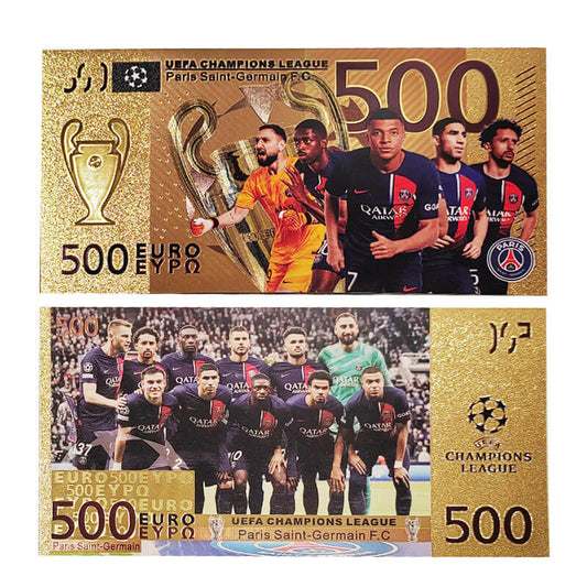 PSG Soccer Commemorative Banknote Collection Card