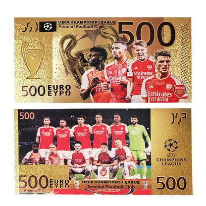 Arsenal Soccer Commemorative Banknote Collection Card