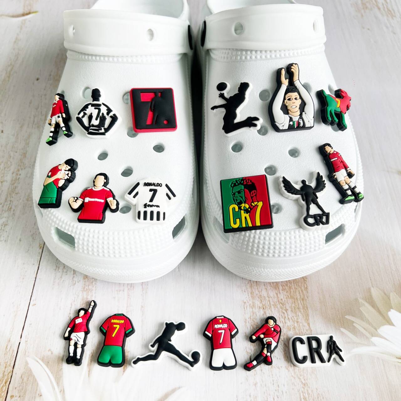 18 pcs CR7 Croc Charms