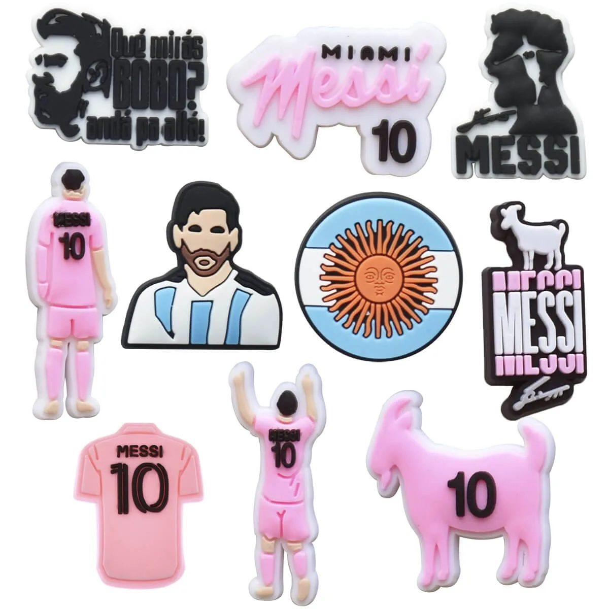 10 pcs Messi Croc Charms