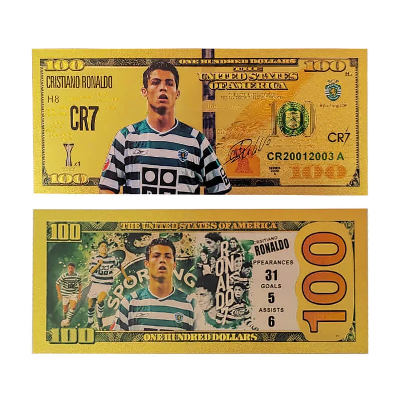 CR7 Soccer Commemorative Banknote Collection Card