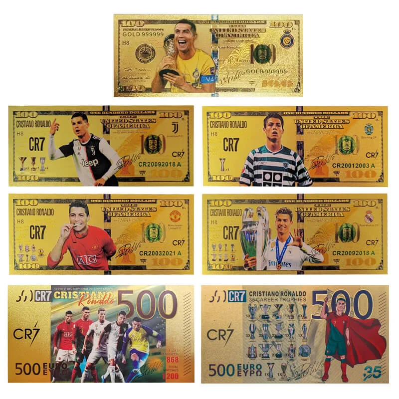 CR7 Soccer Commemorative Banknote Collection Card