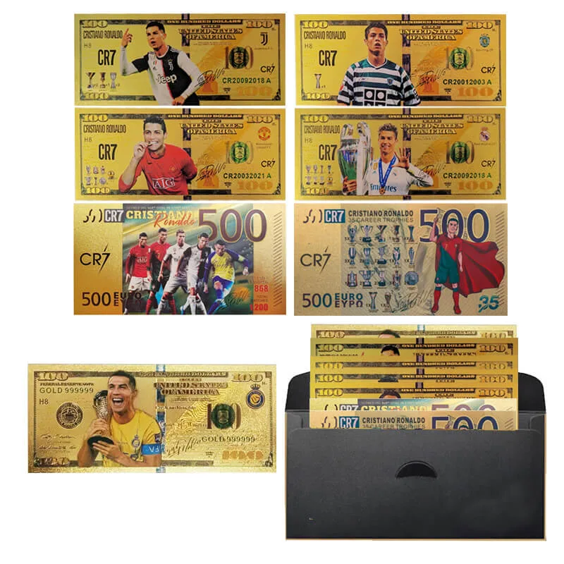 CR7 Soccer Commemorative Banknote Collection Card