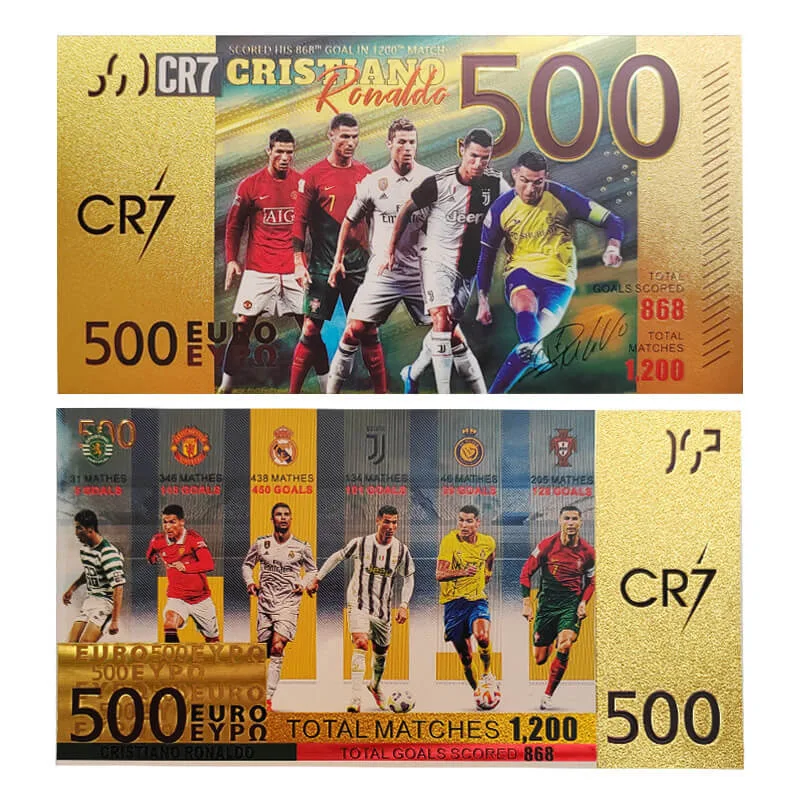 CR7 Soccer Commemorative Banknote Collection Card