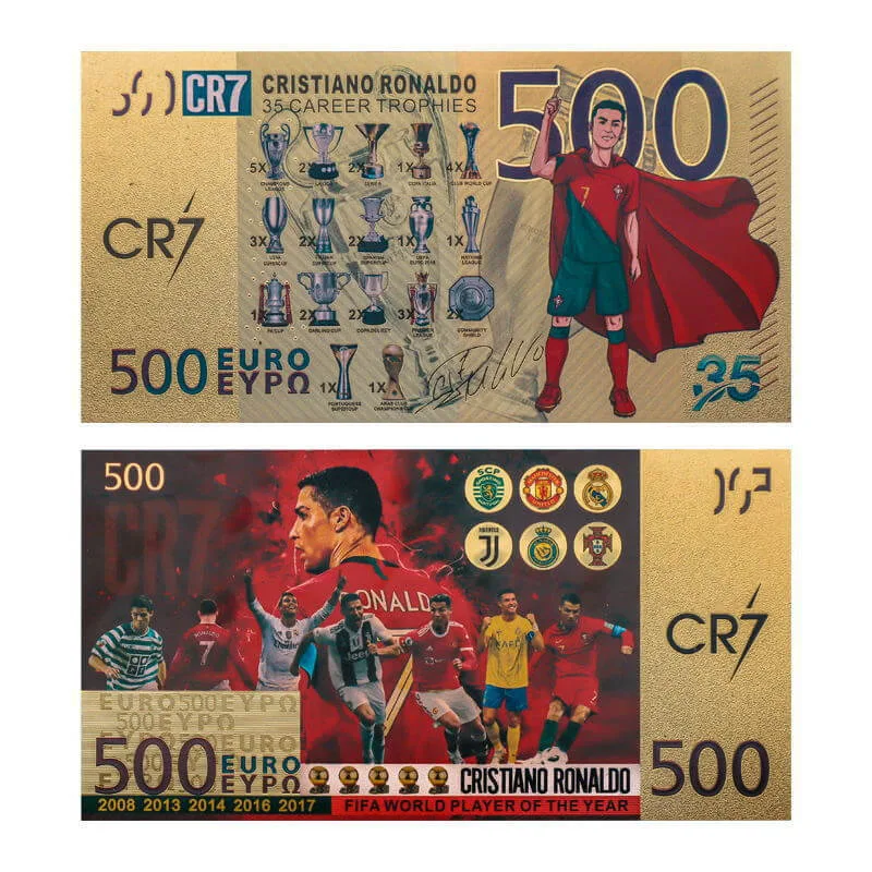 CR7 Soccer Commemorative Banknote Collection Card