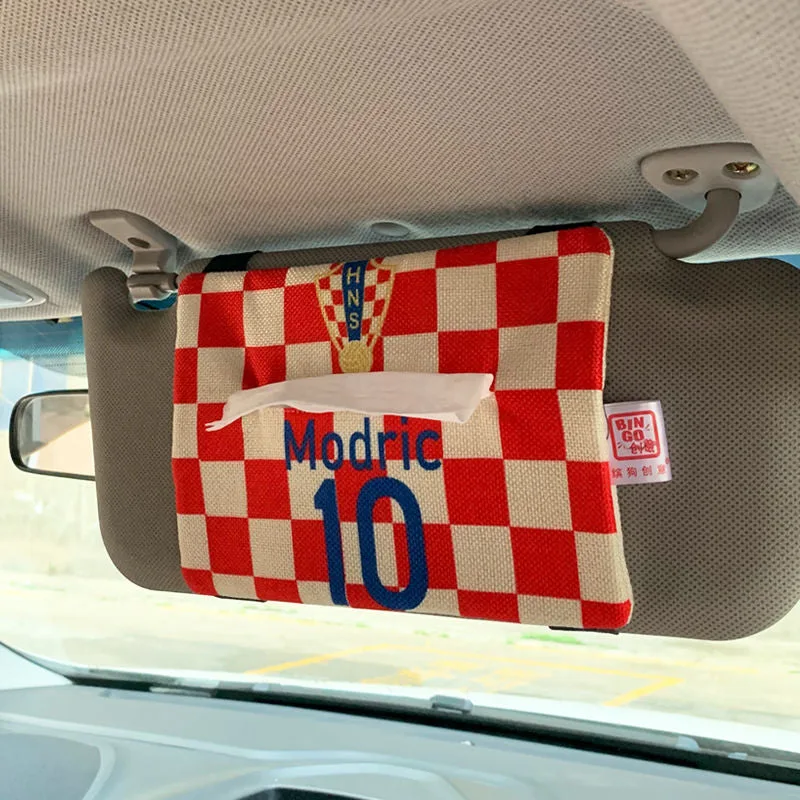 Soccer Car visor tissue bag