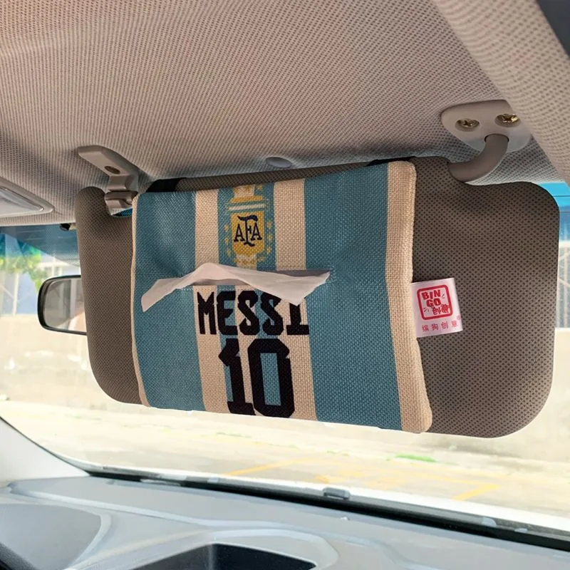 Soccer Car visor tissue bag